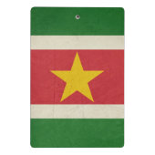 Souveräne Staatsflagge des Grunge von Surinam Mini Klemmbrett (Rückseite)
