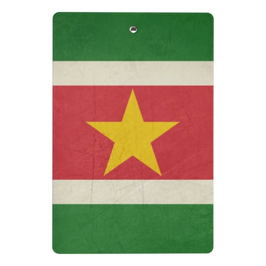 Souveräne Staatsflagge des Grunge von Surinam Mini Klemmbrett (Rückseite)