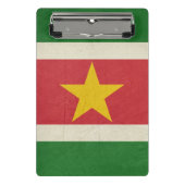 Souveräne Staatsflagge des Grunge von Surinam Mini Klemmbrett (Vorderseite)
