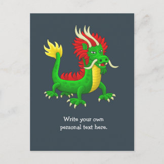 Souveräner chinesischer Drache Postkarte