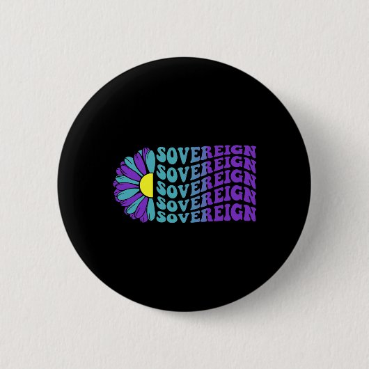 Souveräner Suizidpräventions-Bewusstseins-Sonnenbl Button (Vorderseite)