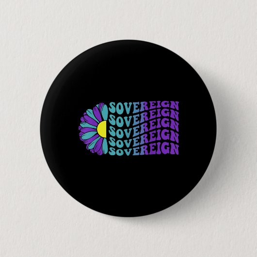 Souveräner Suizidpräventions-Bewusstseinssonnenblu Button (Vorderseite)