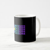 Souveräner Suizidpräventions-Bewusstseinssonnenblu Kaffeetasse (VorderseiteRechts)