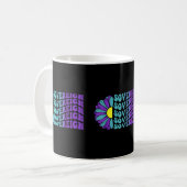 Souveräner Suizidpräventions-Bewusstseinssonnenblu Kaffeetasse (Vorderseite Links)