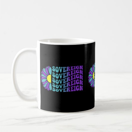 Souveräner Suizidpräventions-Bewusstseinssonnenblu Kaffeetasse (Links)