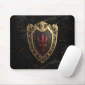 Souveränes Rubinrotes Barock-Gaming  Mousepad (Mit Mouse)