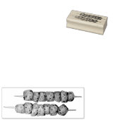 Souvlaki Fleisch Schweinefleisch Skewer Griechisch Gummistempel (Stempel)