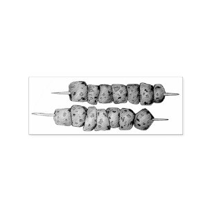 Souvlaki Fleisch Schweinefleisch Skewer Griechisch Gummistempel