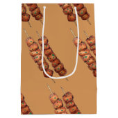 Souvlaki Fleisch Schweinefleisch Skewer Griechisch Mittlere Geschenktüte (Rückseite)