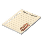 Souvlaki Fleisch Schweinefleisch Skewer Griechisch Notizblock (Rotiert)