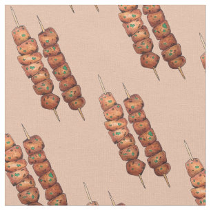 Souvlaki Fleisch Schweinefleisch Skewer Griechisch Stoff