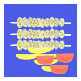 Souvlaki Griechen-Malerei Kunst Fotodruck