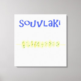 Souvlaki Griechen-Malerei Kunst Leinwanddruck