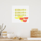 Souvlaki Griechen-Malerei Kunst Poster (Küche)