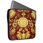 Sovereign Gratitude: Gold Ornate Elephant & Asante Laptopschutzhülle (Vorne Rechts)