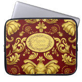 Sovereign Gratitude: Gold Ornate Elephant & Asante Laptopschutzhülle (Vorderseite)