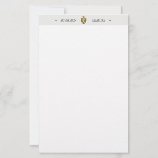 SOVEREIGN MEASURE 便箋 BRIEFPAPIER (Vorderseite)