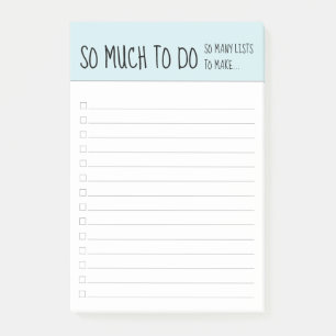 Soviel tun lustig, um Liste zu tun Post-it Klebezettel