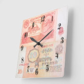 Soviet 10 ruble banknote quadratische wanduhr (Winkel)