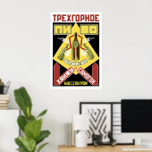 Soviet Anti Alcohol Poster No drinking! Russian (Heimbüro)