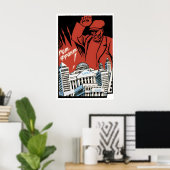 Soviet Anti Capitalist Poster Smash the banks! (Heimbüro)