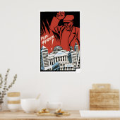 Soviet Anti Capitalist Poster Smash the banks! (Küche)