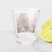 Soviet Brutalist Architecture - Vilnius, Lithuania Schnapsglas (Rückseite)