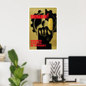 Soviet Health & Safety Poster Remember! Machines (Heimbüro)