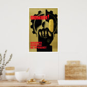 Soviet Health & Safety Poster Remember! Machines (Küche)