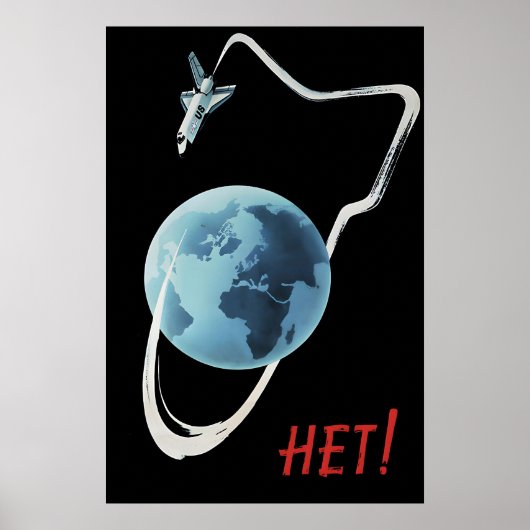 Soviet Poster No to war in space (Vorne)