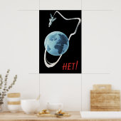 Soviet Poster No to war in space (Küche)