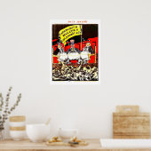 Soviet propaganda against capitalism, vintage poster (Küche)