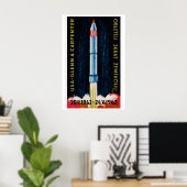 Soviet Rocket Launch 1962 Astronaut - Matchbox Poster (Heimbüro)