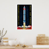Soviet Rocket Launch 1962 Astronaut - Matchbox Poster (Küche)
