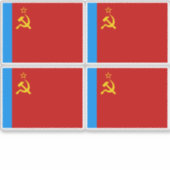Soviet Russia Flag, USSR, CCCP, Communism, Lenin Aufkleber (Vorderseite)