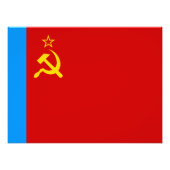 Soviet Russia Flag, USSR, CCCP, Communism, Lenin Fotodruck (Vorne)