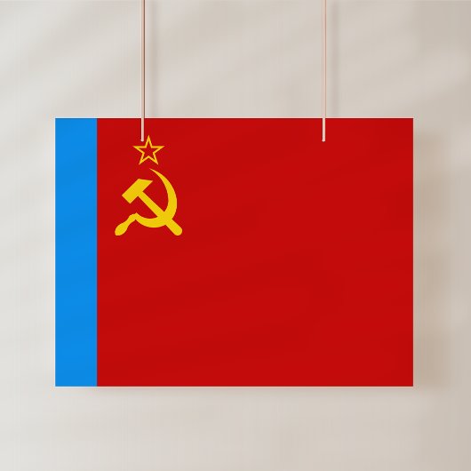 Soviet Russia Flag, USSR, CCCP, Communism, Lenin Fotodruck