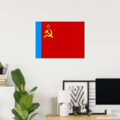 Soviet Russia Flag, USSR, CCCP, Communism, Lenin Poster (Heimbüro)
