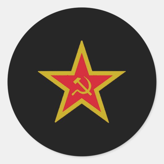 Soviet Union Communist Star Flag Runder Aufkleber (Vorderseite)