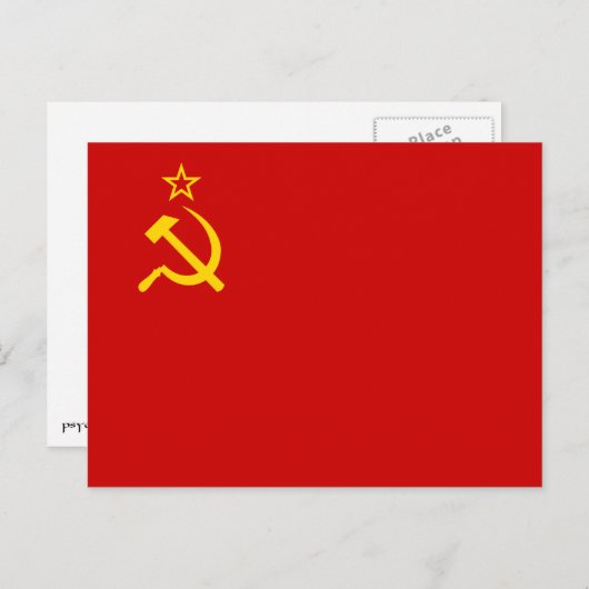Soviet Union Flag Postkarte (Vorne/Hinten)