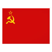 Soviet Union Flag, USSR, CCCP, Communism, Lenin Fotodruck (Vorne)