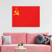 Soviet Union Flag, USSR, CCCP, Communism, Lenin Leinwanddruck (Insitu (Wohnzimmer))