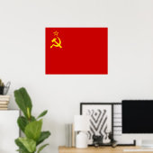 Soviet Union Flag, USSR, CCCP, Communism, Lenin Poster (Heimbüro)