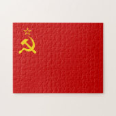 Soviet Union Flag, USSR, CCCP, Communism, Lenin Puzzle (Horizontal)