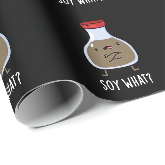Sowas Funny Soy Sauce Pun Dark BG Geschenkpapier (Rolleneckpunkt)