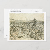 Sower mit Setting Sun, Van Gogh Fine Art Postkarte (Vorne/Hinten)