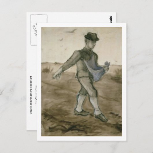 Sower, Vincent van Gogh Fine Art Postkarte (Vorne/Hinten)