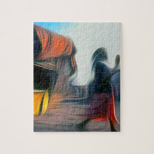 Soweto Johannesburg Südafrika - Abstrakter Ölfarbe Puzzle