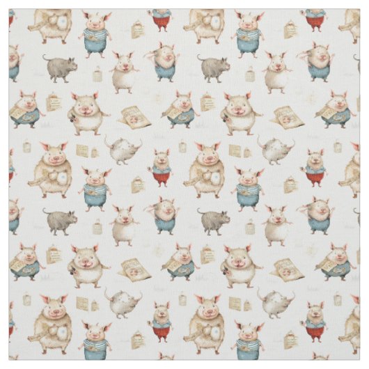 Sowful Delight: Whimsy Pig Stoff (Muster)