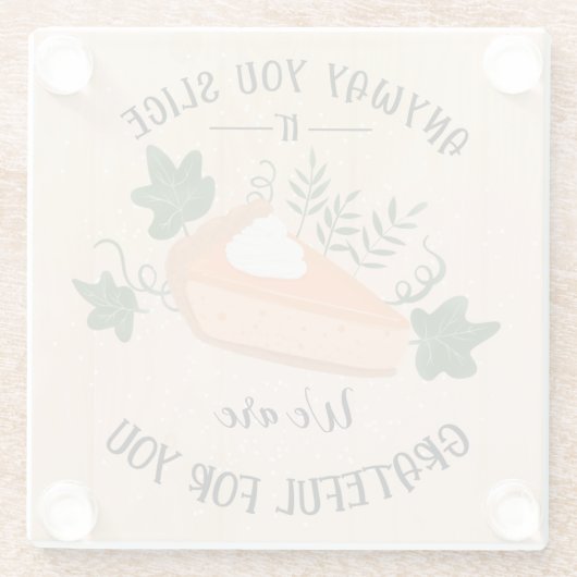 sowieso du es dir dankbar schneiden Erntedank Glasuntersetzer (Rückseite)